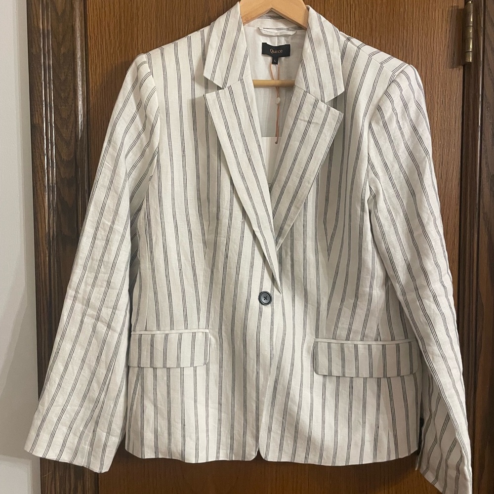 Quince Striped Linen Blazer - Limited Edition Pattern